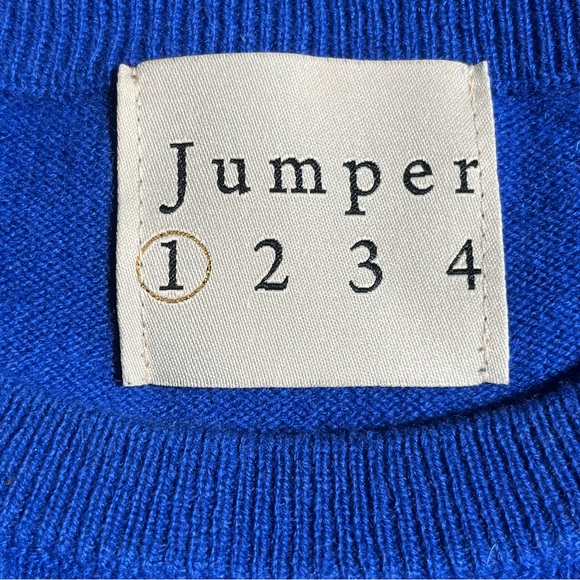 Jumper 1234 Blue and Pink Polka Dot Sweater - Picture 3 of 4